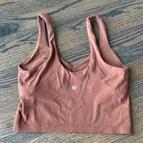 Lululemon Align Ribbed Tank Roasted Brown EUC size 6 - Picture 4 of 9